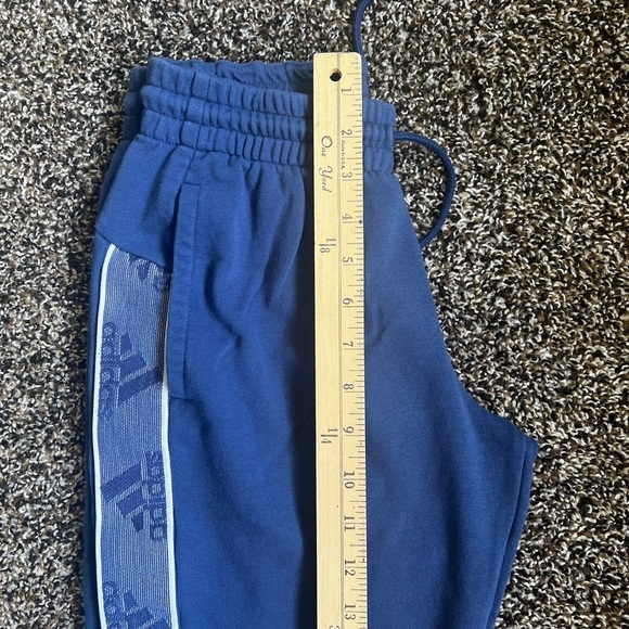 Adidas Blue Sweatpants with Tapered Fit and Side Stripes - Picture 5 of 6
